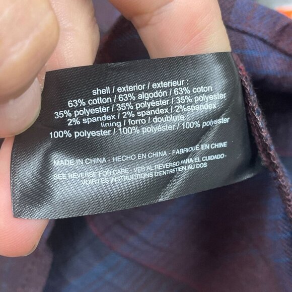 Bass Outdoor XL Stretch Flannel Shirt Fudge Plaid Cotton-Polyester NWT 6434 - Picture 5 of 8